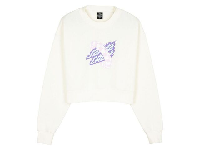 Santa Cruz Crew Goal Flame Front - Off White click to zoom image