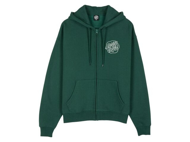 Santa Cruz Fever Dream Mono Dot Zip Hood - Emerald click to zoom image