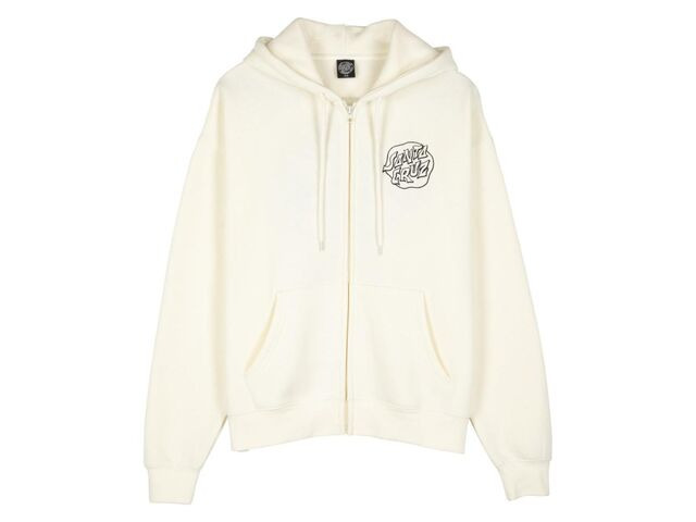 Santa Cruz Fever Dream Mono Dot Zip Hood - Off white click to zoom image