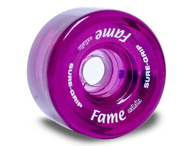 Sure Grip Fame Clear Wheels  Clear Pink 95a  click to zoom image