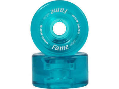 Sure Grip Fame Clear Wheels  Clear Teal 95a  click to zoom image