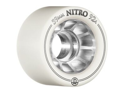 Rollerbones Nitro Wheels (8 Wheels) 92a White  click to zoom image