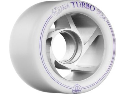 Rollerbones Turbo Wheels, White (Pack of 8) 
