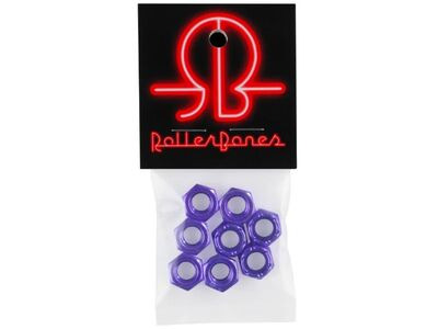 Rollerbones 8mm Axle Nuts 8mm Purple  click to zoom image