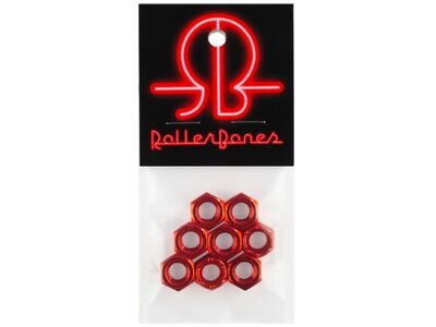Rollerbones 8mm Axle Nuts 8mm Red  click to zoom image