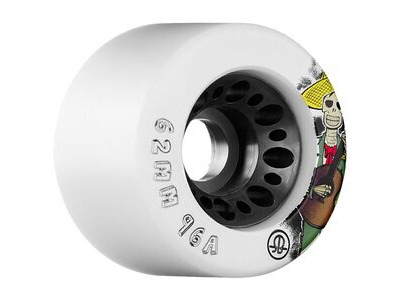 Rollerbones Day of Dead Wheels White 62mm x 38mm 96A White  click to zoom image