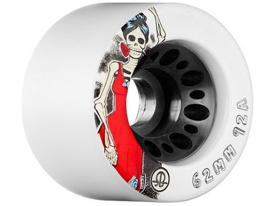 Rollerbones Day of Dead Wheels White 62mm x 38mm 92A White  click to zoom image