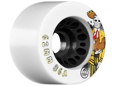 Rollerbones Day of Dead Wheels White 62mm x 38mm 86A White  click to zoom image