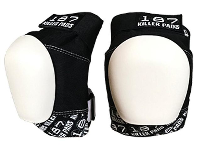 187 Killer Pro Knee Pads Black/White click to zoom image