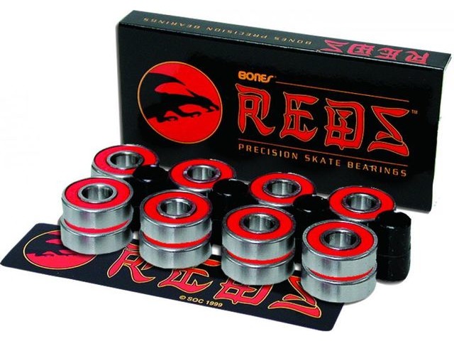 Bones Reds Bearings, 8mm, 16 Pack click to zoom image