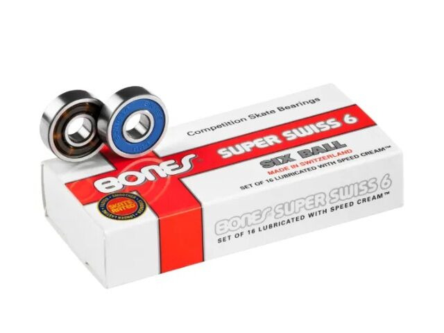 Bones Super Swiss 6, 8mm, 16 Pack Bearings click to zoom image