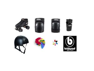 Riedell R3 Skates with Rekd Pads, SFR Helmet & SISU Mouth Guard