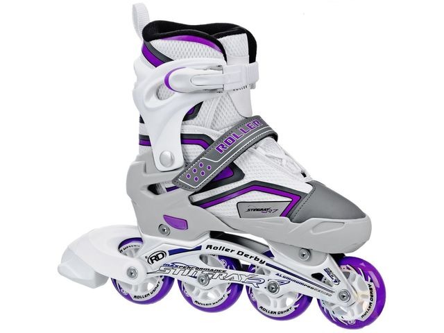 Roller Derby Stingray R7 Adjustable White/Lilac click to zoom image
